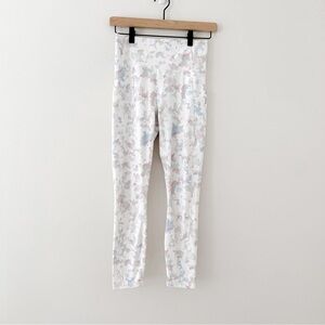 Fabletics pure luxe multi colored white leggings